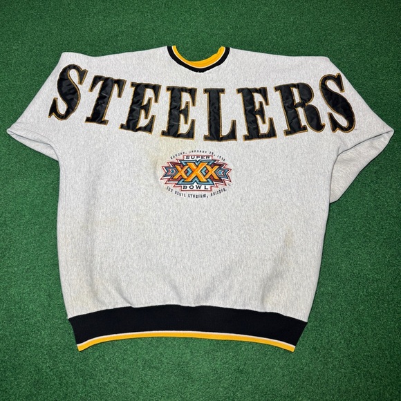 Vintage Other - Vintage Pittsburgh Steelers Spell out Crewneck 90s Rare XXL Superbowl Sweatshirt